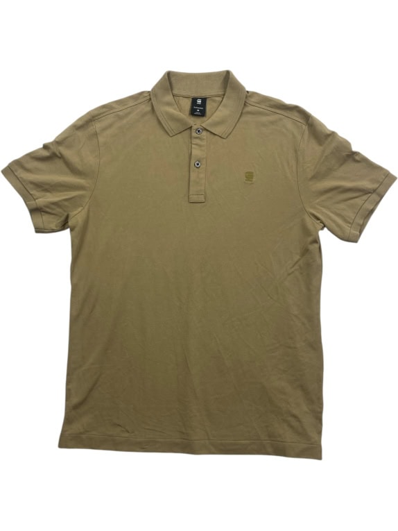 G-STAR RAW POLO SHIRT CASUAL LOGO KHAKI MEN’S M