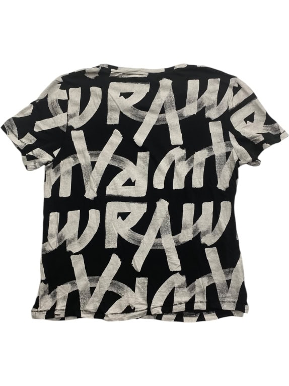 G-Star Raw T-Shirt All Over Print Logo Μαύρο Γυναικείο Medium