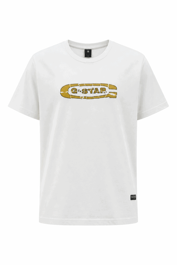 G STAR RAW T SHIRT GRAPHIC ΛΕΥΚΟ ΑΝΤΡΙΚΟ PRE OWNED XL