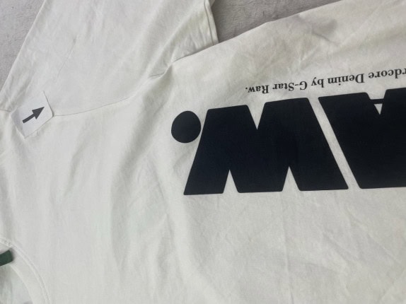 G STAR RAW GRAPHIC T SHIRT WHITE YELLOW MENS PRE OWNED XL