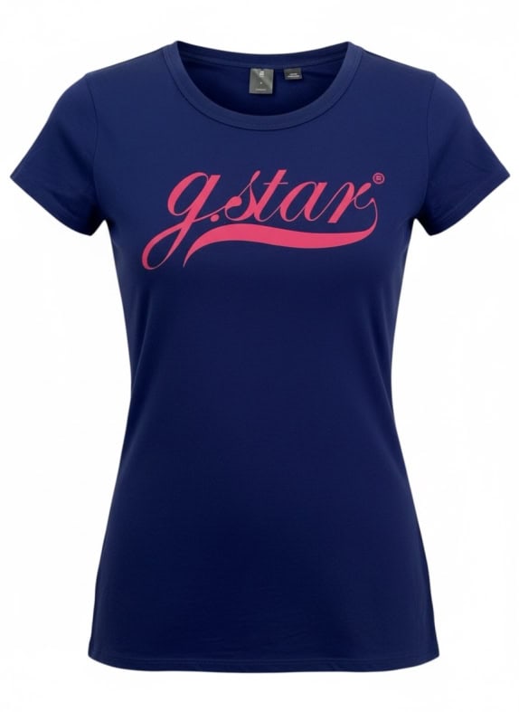 G-Star Raw T-Shirt Logo Μπλε Γυναικείο M