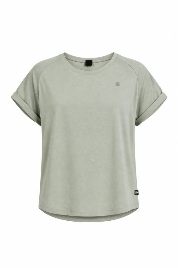 G STAR RAW T SHIRT MINIMAL SAGE GREEN WOMENS PRE OWNED XL