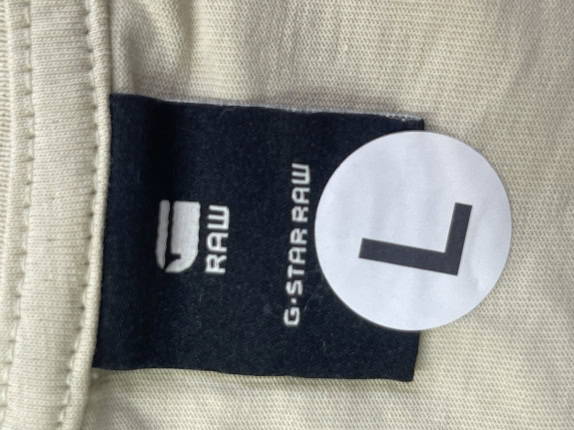 G STAR RAW T SHIRT MINIMAL BEIGE ΑΝΔΡΙΚΟ PRE OWNED L