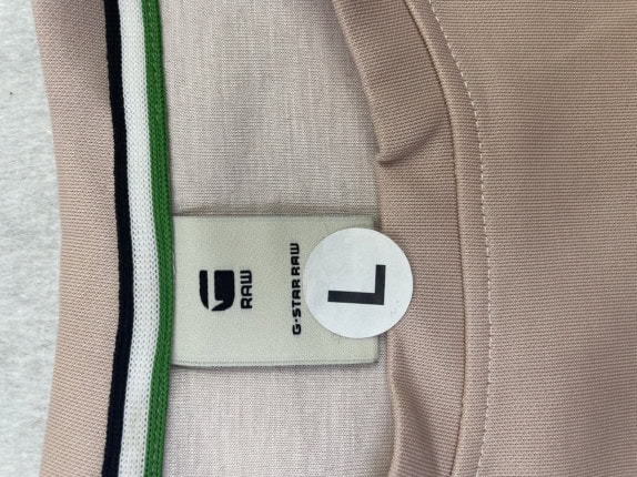 G STAR RAW T SHIRT MINIMAL BEIGE UOMO PRE OWNED L