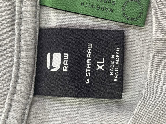 G STAR RAW T SHIRT MINIMAL ΓΚΡΙ ΑΝΤΡΙΚΟ PRE OWNED XL