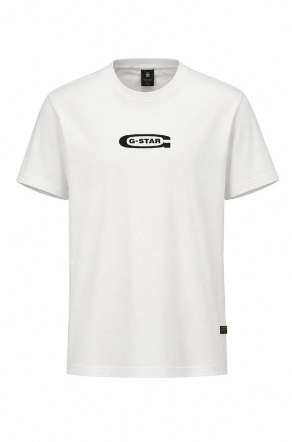 G STAR RAW T SHIRT MINIMAL WHITE MEN PRE OWNED L