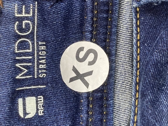 G STAR RAW JEANS STRAIGHT FIT BLU DONNA PRE OWNED XS