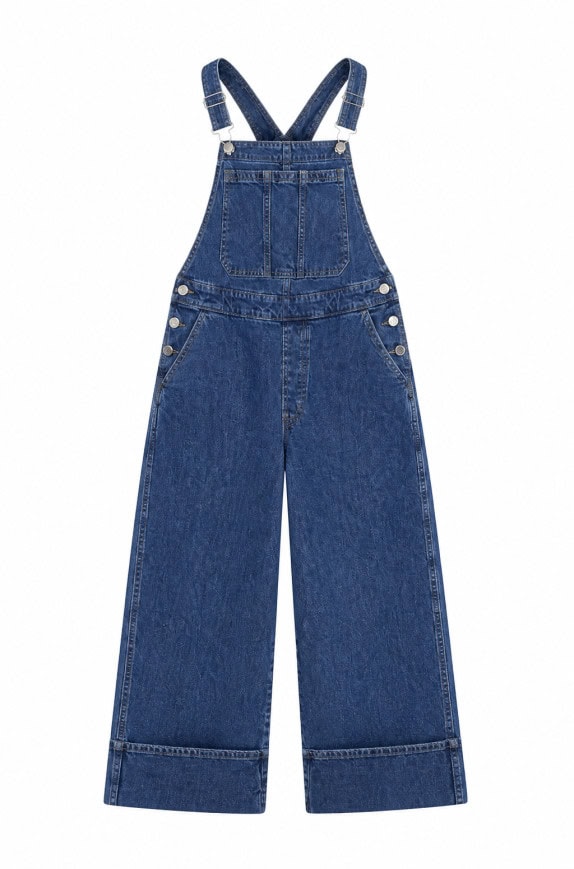 GAP DUNGAREES DENIM SALOPETTE BLU DONNA PRE OWNED S