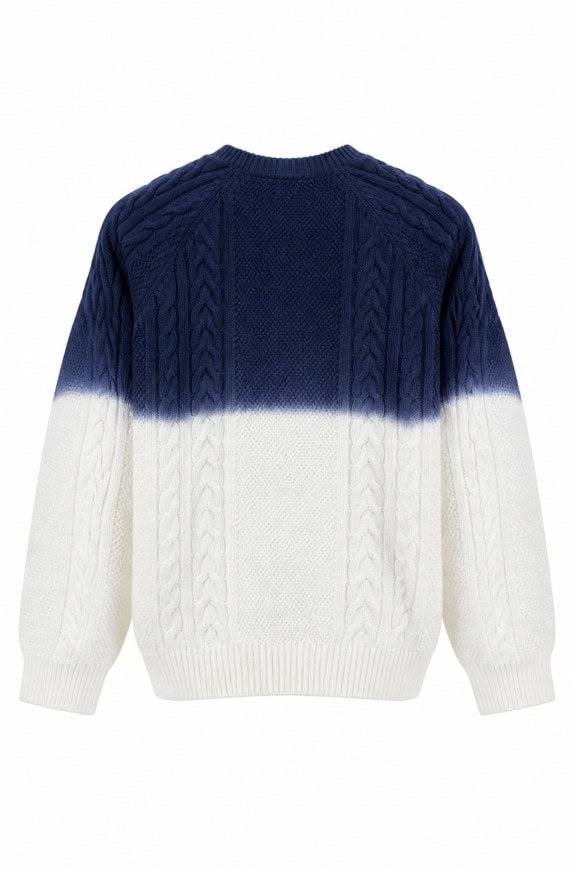 GANT MAGLIONE IN MAGLIA MINIMAL NAVY BIANCO UOMO PRE OWNED L