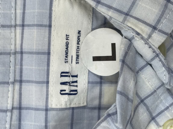 GAP ΠΟΥΚΑΜΙΣΟ CHECKED ΜΠΛΕ ΑΝΔΡΙΚΟ PRE OWNED L