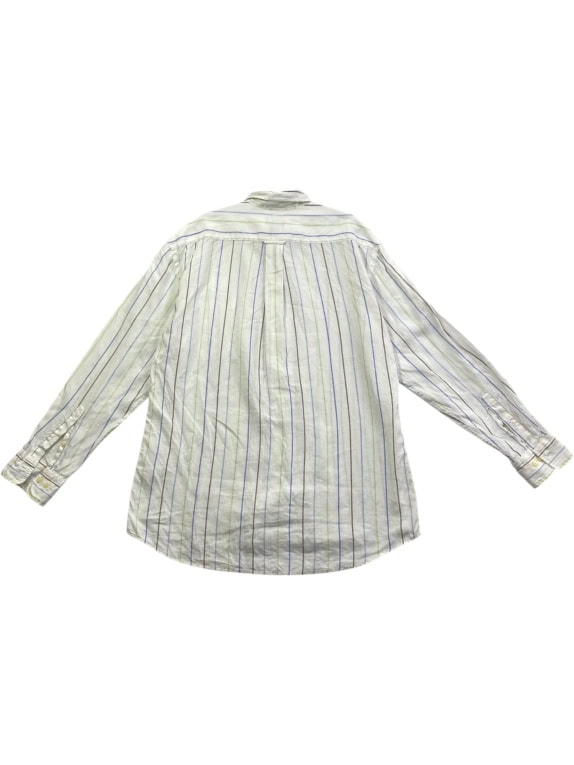 GANT ΠΟΥΚΑΜΙΣΟ ΛΙΝΟ "KEY WEST LINEN" ΡΙΓΕ ΛΕΥΚΟ/ΠOΛΥΧΡΩΜΟ ΑΝΔΡΙΚΟ L