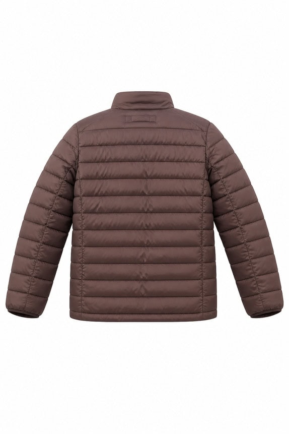 GANT PUFFER JACKET MINIMAL BROWN MEN PRE OWNED L