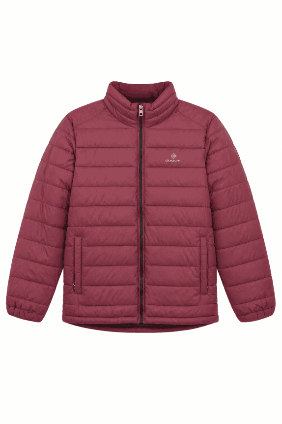 GANT PUFFER JACKET MINIMAL BURGUNDY MEN PRE OWNED S