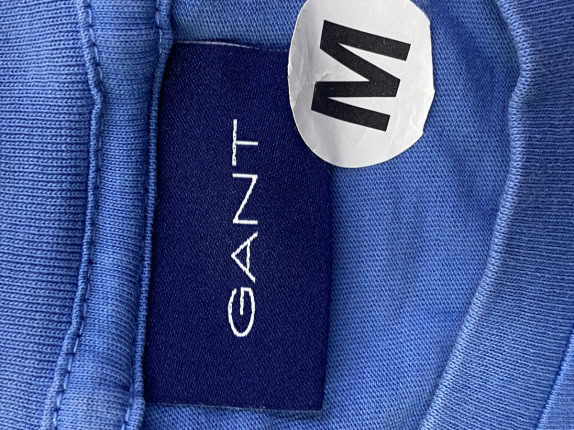 GANT T SHIRT MINIMAL BLUE MENS PRE OWNED L