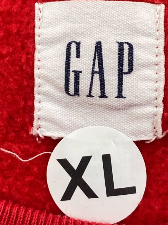 GAP SWEATSHIRT BIG LOGO RED UNISEX XL
