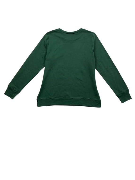 GAP CREWNECK SWEATSHIRT PRINTED LOGO DARK GREEN WOMENS M