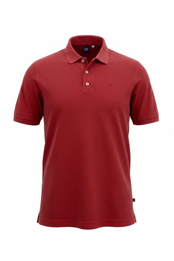 GAP Polo T-Shirt Classic Logo Red UNISEX L