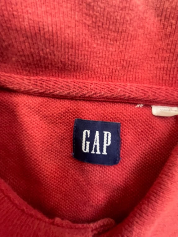 GAP Polo T-Shirt Classic Logo Κόκκινο UNISEX L