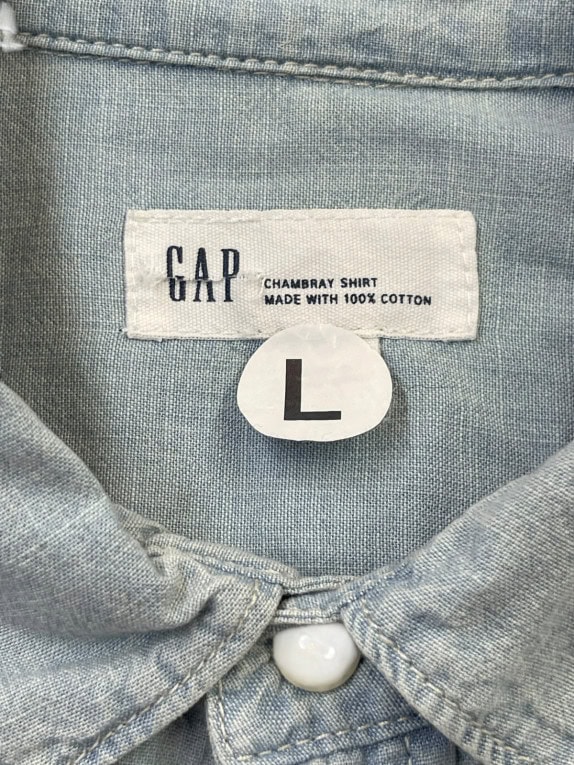GAP ΠΟΥΚΑΜΙΣΟ CHAMBRAY MINIMAL WASHED BLUE ΑΝΤΡΙΚΟ PRE OWNED L