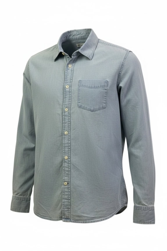 GAP SHIRT CHAMBRAY VINTAGE LIGHT BLUE MALE M