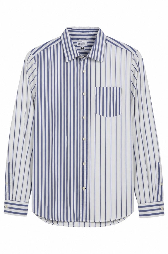 GAP ΠΟΥΚΑΜΙΣΟ ΡΙΓΕ CLASSIC ΛΕΥΚΟ ΜΠΛΕ ΑΝΤΡΙΚΟ PRE OWNED M