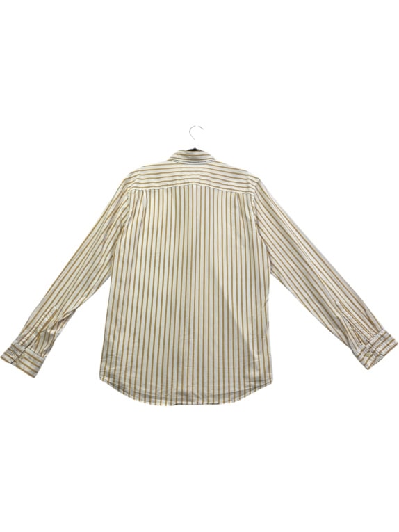 GAP ΠΟΥΚΑΜΙΣΟ SLIM FIT ΡΙΓΕ ΜΕ ΤΣΕΠΗ ΚΙΤΡΙΝΟ/ΛΕΥΚΟ ΑΝΔΡΙΚΟ L