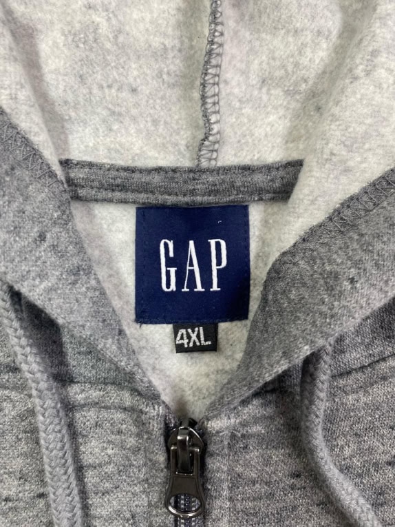 GAP ΖΑΚΕΤΑ ΜΕ ΚΟΥΚΟΥΛΑ FULL ZIP ΓΚΡΙ ΜΕΛΑΝΖΕ ΑΝΔΡΙΚΗ 4XL