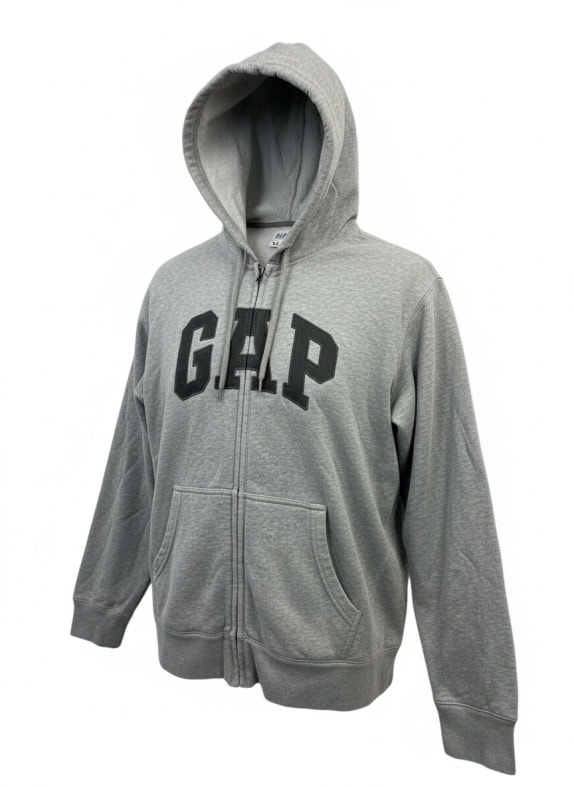 GAP Felpa con Cappuccio con Logo Vintage Grigia da Uomo XL
