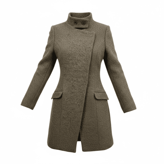 Gaudì Παλτό Vintage Logo Καφέ Γυναικείο S