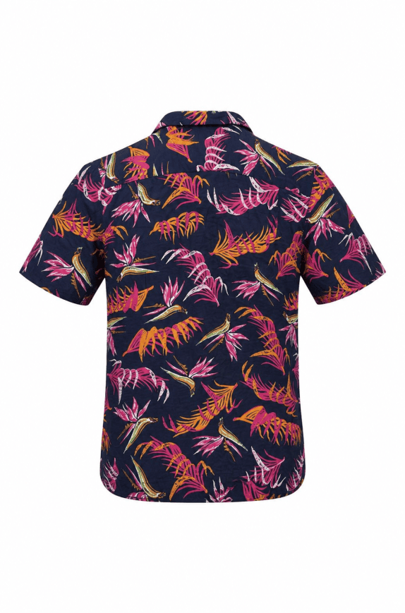 GEORGE ΠΟΥΚΑΜΙΣΟ HAWAIIAN PRINT NAVY ΑΝΤΡΙΚΟ PRE OWNED M