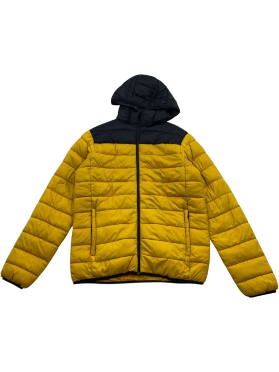 GEOGRAPHICAL NORWAY Expedition Puffer Jacket Outdoor Logo Black Yellow Men’s M