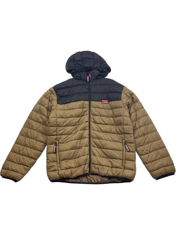 Geographical Norway Piumino Expedition con logo kaki/nero da uomo XXXLarge