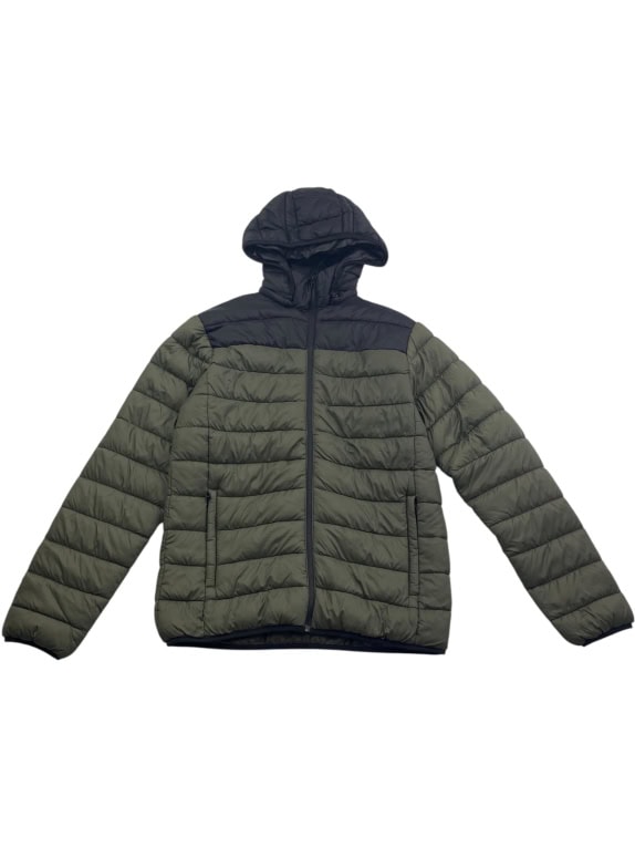 Geographical Norway Puffer Μπουφάν Expedition Λογότυπο Χακί/Μαύρο Ανδρικό Small
