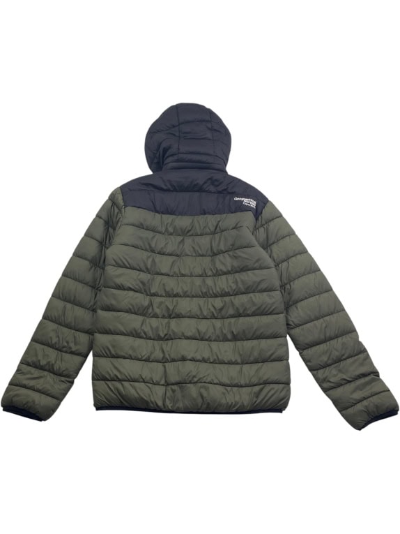 Geographical Norway Puffer Μπουφάν Expedition Λογότυπο Χακί/Μαύρο Ανδρικό Small