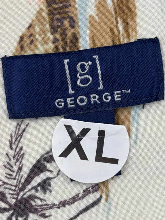 GEORGE ΠΟΥΚΑΜΙΣΟ HAWAIIAN PRINT ΑΠΑΛΟ ΜΠΕΖ ΑΝΤΡΙΚΟ PRE OWNED XL