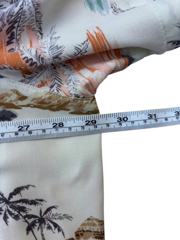 GEORGE ΠΟΥΚΑΜΙΣΟ HAWAIIAN PRINT ΑΠΑΛΟ ΜΠΕΖ ΑΝΤΡΙΚΟ PRE OWNED XL
