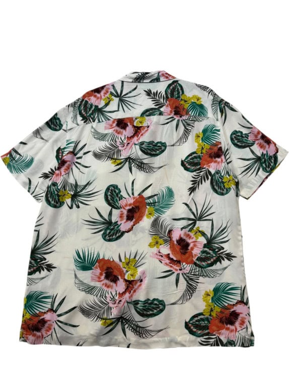 GEORGE SHIRT TROPICAL OFF WHITE MEN PRE OWNED M