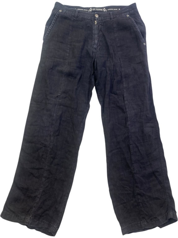 GF FERRE ΠΑΝΤΕΛΟΝΙ WIDE LEG WASHED BLACK ΓΥΝΑΙΚΕΙΟ PRE OWNED M