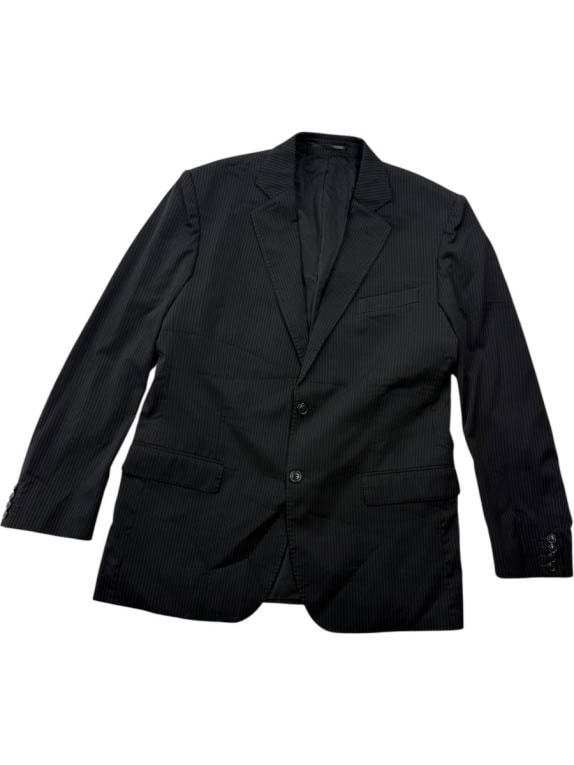 GF FERRÉ Vintage Pinstripe Blazer Black Men's L/XL