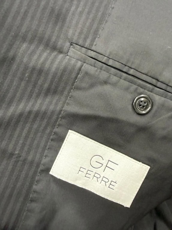 GF FERRÉ Vintage Pinstripe Blazer Black Men's L/XL
