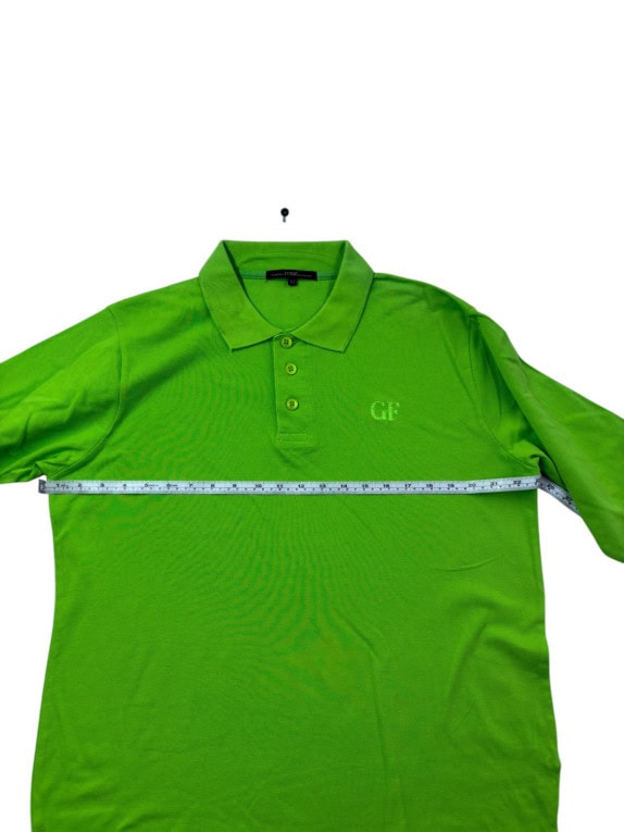 GIANFRANCO FERRE BEACHWEAR ΜΑΚΡΥΜΑΝΙΚΟ POLO MINIMAL ΛΑΪΜ ΠΡΑΣΙΝΟ ΑΝΤΡΙΚΟ PRE OWNED XL