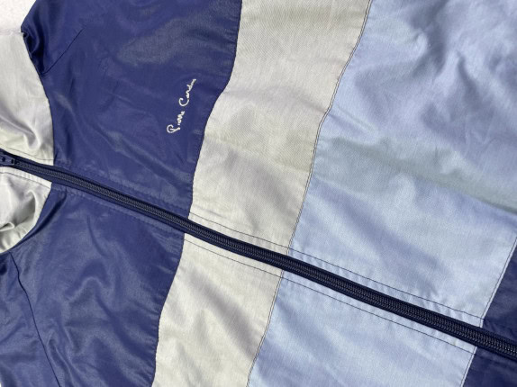 1990s PIERRE CARDIN GIACCA TRACK SPORTSWEAR BLU UOMO PRE OWNED M