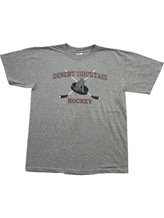 Gildan Desert Mountain Hockey T-Shirt Big Logo Γκρι Unisex M