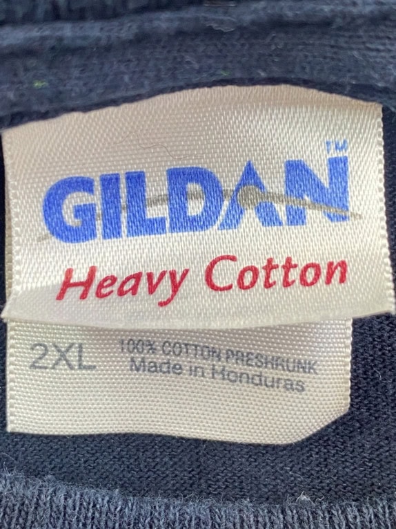 GILDAN ΓΚΡΙΜΠΛΑΚ ΓΡΑΦΙΚΟ T SHIRT ΑΘΛΗΤΙΚΟ ΜΠΛΕ ΑΝΤΡΙΚΟ PRE OWNED 2XL