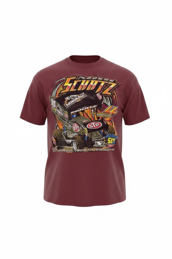 GILDAN T SHIRT GRAFICA RACING BORDEAUX UNISEX PRE OWNED XXL