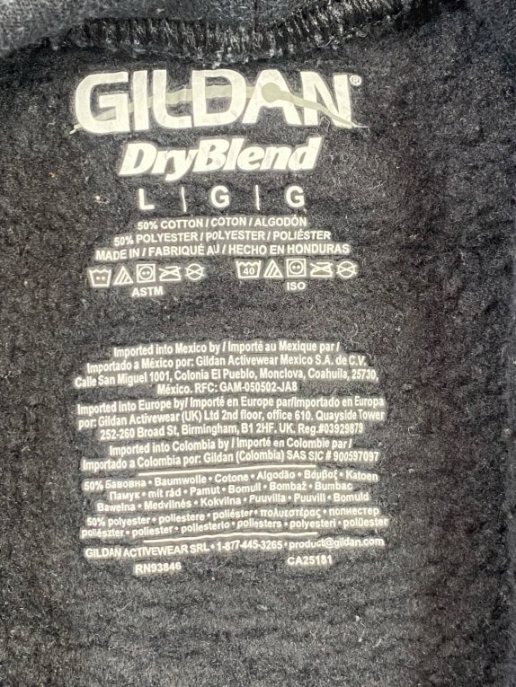 GILDAN HOODIE GRAPHIC ΜΑΥΡΟ UNISEX PRE OWNED L