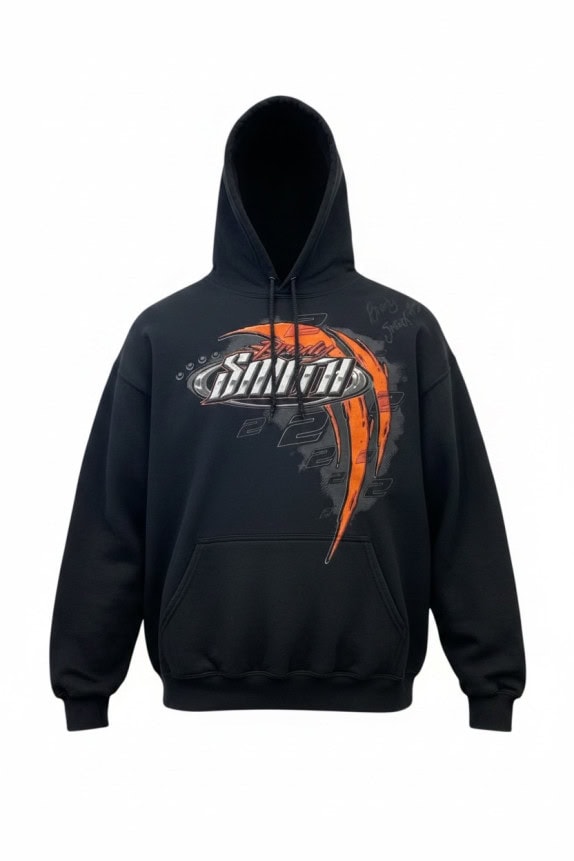 GILDAN HOODIE RACING BLACK MENS PRE OWNED 2XL