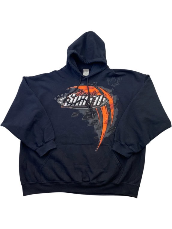GILDAN HOODIE RACING BLACK MENS PRE OWNED 2XL