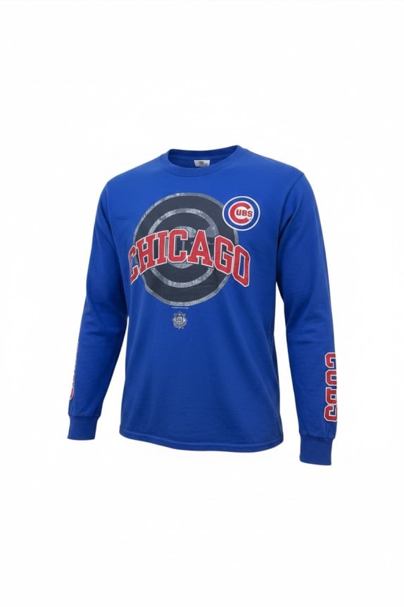 GILDAN LONG SLEEVE T SHIRT SPORTSWEAR GRAPHIC ROYAL BLUE UNISEX PRE OWNED M