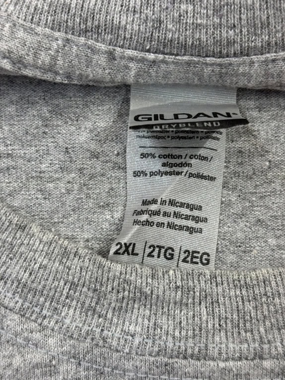 GILDAN T SHIRT GRAPHIC GREY MENS PRE OWNED XXL